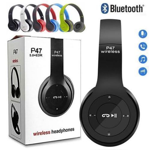 P47 5.0 Super Wireless Bluetooth Stereo Foldable Headphone-black Item | Buy P47 5.0 Super Wireless Bluetooth Stereo Foldable Headphone-black | SPOP Enterprise Global